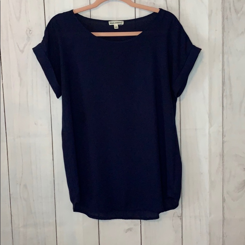3/25 Zenana Outfitters Navy Blue Blouse